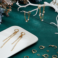 Brass Leverback Earring Findings&nbsp;KK-PH0012-67