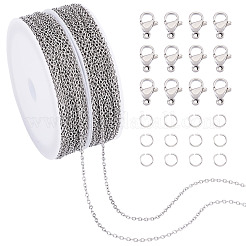 DIY Tarnish Resistant 304 Stainless Steel Cable Chains Jewelry Kits&nbsp;DIY-PJ0001-41A