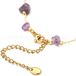 10Pcs Natural Mixed Gemstone Chip Beaded Anklets Set&nbsp;AJEW-PH0004-76