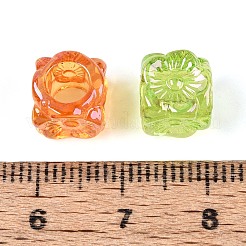 UV Plating Transparent Acrylic European Beads&nbsp;TACR-T029-07M