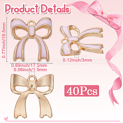 40Pcs Bowknot Alloy Enamel Pendants&nbsp;ENAM-SC0006-37