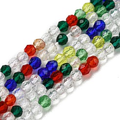 Transparent Gradient Color Glass Beads Strands&nbsp;GLAA-E044-01A