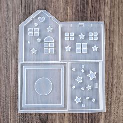 Patchwork House Christmas DIY Pendant Decoration Silicone Molds&nbsp;DIY-M057-01A