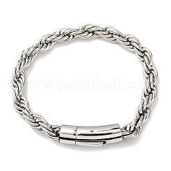 304 Stainless Steel Rope Chain Bracelets for Men Women&nbsp;BJEW-C124-03A-P
