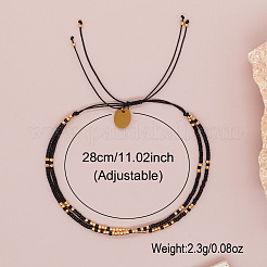 Glass Seed Bead Double Layers Bracelets&nbsp;NW9458-1