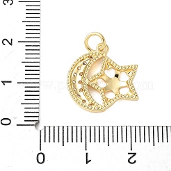 Brass Micro Pave Cubic Zirconia Pendants&nbsp;KK-D357-06A-G