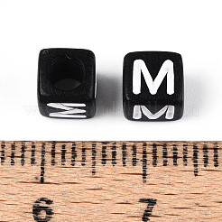 Initial Acrylic Horizontal Hole Beads&nbsp;OACR-ZX006-35M