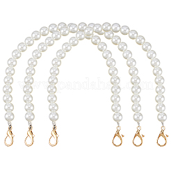 3Pcs Plastic Imitation Pearl Round Beaded Bag Chains&nbsp;PURS-CN0001-03
