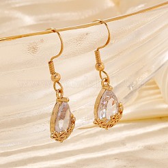 Elegant Brass Teardrop Flower Basket Dangle Earrings&nbsp;PV0025