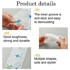 DIY Mixed Shapes Charm Pendant Silicone Molds for DIY Earring Keychain Making&nbsp;DIY-YW0009-44