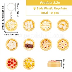 10Pcs 9 Style Plastic Keychain&nbsp;KEYC-OC0001-05