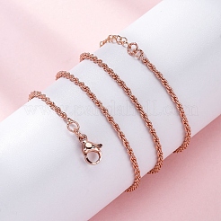 Brass Rope Chains Necklaces for Women&nbsp;NJEW-D302-03RG