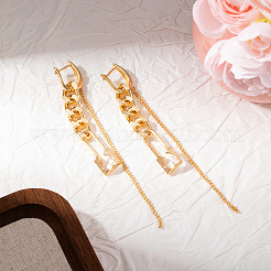 Zinc Alloy Curb Chain Hoop Earrings&nbsp;FS-WG7682E-01