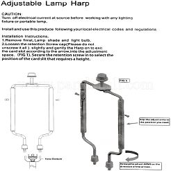 Iron Lamp Shade Harp Holder&nbsp;AJEW-OC0002-06