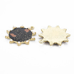 Rack Plating Printed Alloy Pendants&nbsp;ENAM-Q445-010A-NR