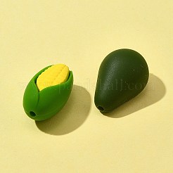 5Pcs 5 Styles Food Grade Eco-Friendly Silicone Focal Beads&nbsp;SIL-FS0001-03