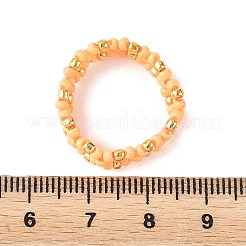 5 Colors Glass Finger Rings&nbsp;RJEW-MZ00035