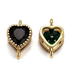 Real 18K Gold Plated Brass Micro Pave Cubic Zirconia Links Connectors&nbsp;ZIRC-L100-011G