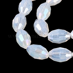 Electroplate Imitation Jade Glass Beads Strands&nbsp;GL-N002-01A-C01