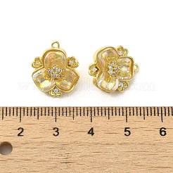 Brass Micro Pave Clear Cubic Zirconia Pendants&nbsp;FIND-C045-01G