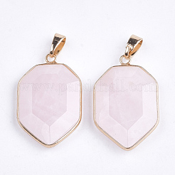 Natural Rose Quartz Pendants&nbsp;G-S344-12D