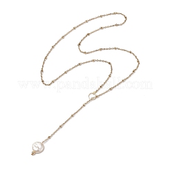 ABS Plastic Imitation Pearl Nuggets Pendant Necklaces&nbsp;NJEW-JN04952