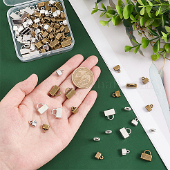 120Pcs 4 Styles Tibetan Style Zinc Alloy Cord End&nbsp;FIND-AR0003-47