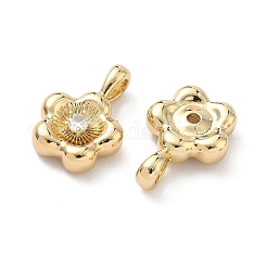 Brass Micro Pave Cubic Zirconia Pendants&nbsp;KK-L260-02G