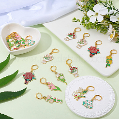 20Pcs 10 Styles Alloy Enamel Pendant Decorations&nbsp;HJEW-SC0003-04