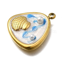 304 Stainless Steel Enamel Pendants&nbsp;STAS-Z163-19G-03