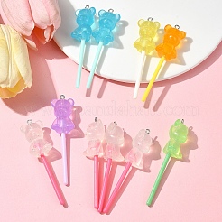 10Pcs Luminous Translucent Resin Big Pendants&nbsp;FIND-FS0002-91A