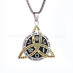 Viking Triskelion Knot 201 Stainless Steel Pendant Necklaces for Men&nbsp;FS-WG7E48C-01