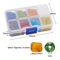 8 Colors Glass Seed Beads&nbsp;SEED-YW0001-56