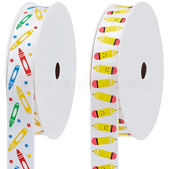 2 Rolls 2 Styles Back to School Polyester Ribbon&nbsp;OCOR-CY0003-75A
