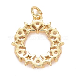 Rack Plating Brass Cubic Zirconia Pendants Findings&nbsp;KK-E275-19G