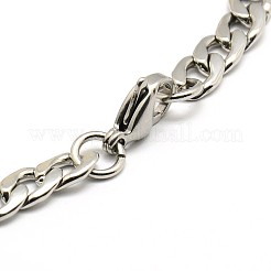Tarnish Resistant 304 Stainless Steel Curb Chain/Twisted Chain Bracelets&nbsp;LS-STAS-A028-B123P