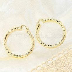 Brass Hoop Earrings&nbsp;EJEW-B117-06E-G