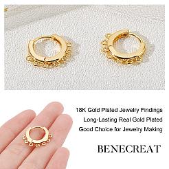Brass Huggie Hoop Earring Findings&nbsp;KK-BC0006-25G-NF
