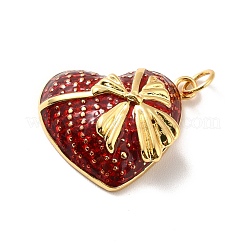 Rack Plating Brass Micro Pave Cubic Zirconia Pendants&nbsp;KK-M230-02G