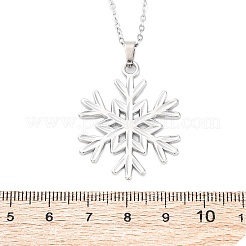 Snowflake 304 Stainless Steel Pendant Necklaces&nbsp;NJEW-M096-07P