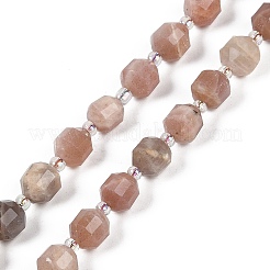 Natural Multi-Moonstone Beads Strands&nbsp;G-O201B-125F