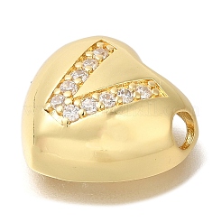 Rack Plating Brass Micro Pave Cubic Zirconia Pendants&nbsp;KK-I722-04G-V