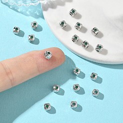 SHEGRACE Brass Cubic Zirconia Beads&nbsp;XGRQ4H195-682P-B