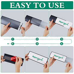 10Pcs Rectangle Self-adhesive Aluminium Alloy Sign&nbsp;DIY-PH0038-40B