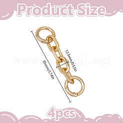 4Pcs Aluminum Cable Chain Bag Extension Chains&nbsp;DIY-DR0002-59A