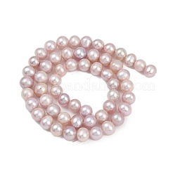 Natural Cultured Freshwater Pearl Beads Strands&nbsp;PEAR-I007-07X-05C