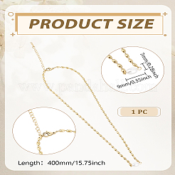 1Pc 304 Stainless Steel & Natural Freshwater Pearl Potato Link Chain Necklaces for Women&nbsp;NJEW-LP0004-26