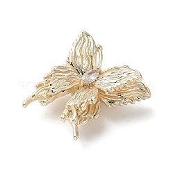 Brass Micro Pave Clear Cubic Zirconia Beads&nbsp;KK-L208-69G