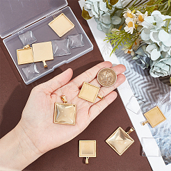 DIY Blank Square Pendant Making Kit&nbsp;DIY-UN0005-44