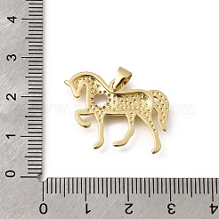 Brass Micro Pave Clear Cubic Zirconia Pendants&nbsp;KK-Z155-06G-01